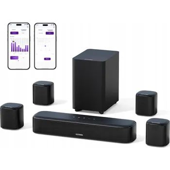 ULTIMEA Soundbar 7.1ch TV Surround Set Bluetooth Subwoofer 4 Reproduktory