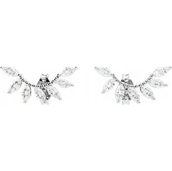 Náušnice Náušnice puzetky Zavřené oči Řasy s цирконами Slzy Vějíře