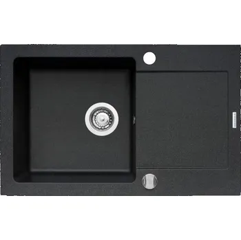 Granitový dřez Granitový kuchyňský dřez Pyramis MIDO (79x50) 1B 1D včetně lankového ovládání BLACK (070089001)