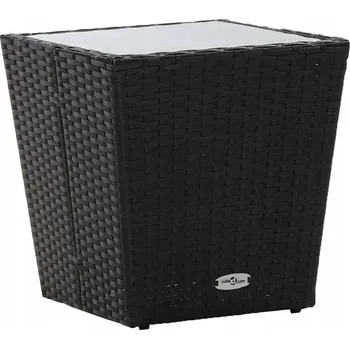 Konferenční stolek Stolek z umělého ratanu VidaXL, čtvercový, 41,5 x 41,5 x 43 cm