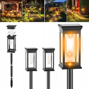 Venkovní osvětlení 4 KUSY SOLÁRNÍCH SVĚTEL DO ZAHRADY, VENKOVNÍ, VODĚODOLNÉ SOLÁRNÍ LAMPY