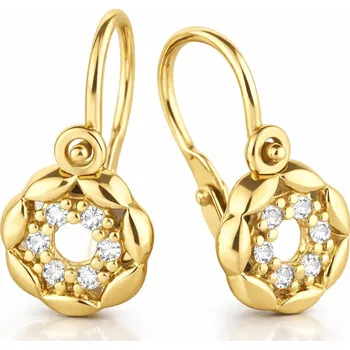 Náušnice Soliter Dětské náušnice ze žlutého zlata se zirkony 239 001 01236 00 + 2 měsíce na vrácení zboží