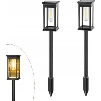Venkovní osvětlení 2x Solární Zahradní Lampa Teplé, voděodolné solární dekorace do zahrady