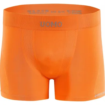 Pánské spodní prádlo Sesto Senso Bezešvé boxerky BM07 PÁNSKÉ přiléhavé Oranžové L/XL