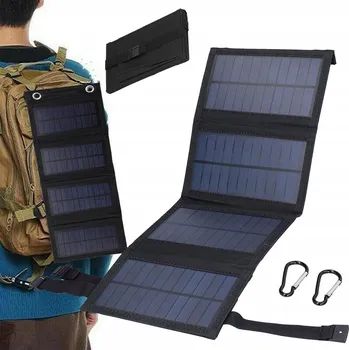 IP kamera Solární panel 20W 2A Skládací turistická solární nabíječka USB