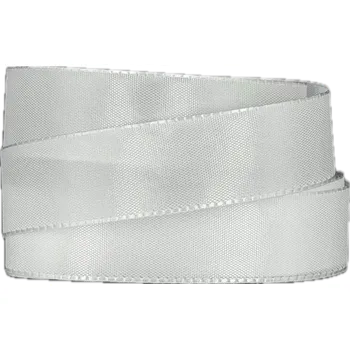 Stuha Stuha taftová PURE WHITE čistě bílá 25mmx3m (7,-Kč/m) (Stuha taftová, barva čistě bílá, oboustranná, tkaním zesílené okraje, skládaná)