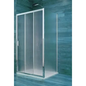 Mereo Sprchový obdélníkový kout LIMA 80x120x190 cm, trojdílné zasunovací dveře a pevný díl bezpečnostní sklo point 6 mm