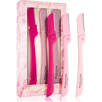 Makeup Revolution Dermaplaning Set odstraňovač chloupků z obličeje a krku 3 ks