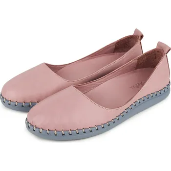 Dámské baleríny Vlnka Dámské kožené baleríny Melisa růžová se šedou podrážkou velikost obuv dospělí 41