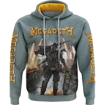Pánská mikina luxusni_unisex_mikina_skupina_Megadeth_seda Pánské luxusní mikiny: M