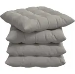 Polštáře na sedadla 4 pcs Světle šedá 40 x 40 x 6 cm