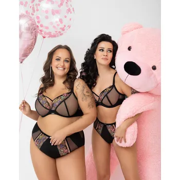 Podprsenka Gorsenia G002 Měkká podprsenka Lilu černá 80M