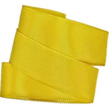 Stuha Stuha taftová Sunny Yellow žlutá 40mmx3m (8,-Kč/m) (Stuha taftová, barva žlutá, oboustranná, tkaním zesílené okraje, skládaná, 3m za cenu 2m na plastové cívce!)