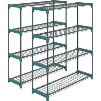 Stojan na květiny Sada 2 stojanů na květiny 104 cm | tmavě zelená