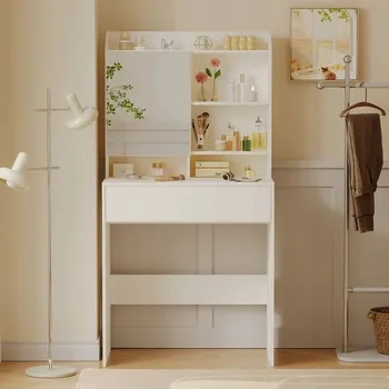 Toaletní stolek Moderní kosmetický stolek s otevíracím zrcadlem loft zásuvka glamour