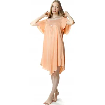 Dámská noční košile MEWA lingerie košile noční dámská, krátký rukáv za koleno, velikost 54