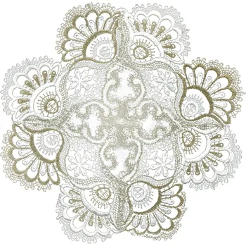 Papírový ubrousek Dekorativní polyesterový ubrousek JEDEKA GIPIURA 8139 FF krémový 30 x 30 cm