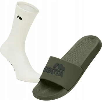 Pracovní oblečení DÁREK PÁNSKÉ GUMOVÉ NAZOUVÁKY KUBOTA KHAKI 45 + PONOŽKY