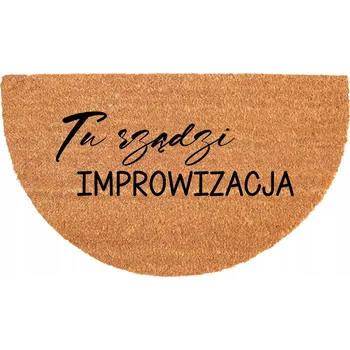 Rohožka Vstupní rohožka půlkruhová kokosová 40x70 cm - zábavná, s humorným motivem