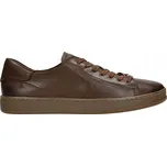 Tmavě hnědé dámské tenisky z lícové kůže, velikost vel.