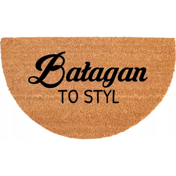 Rohožka PŮLKRUHOVÁ KOKOSOVÁ VSTUPNÍ ROHOŽKA S VTIPNÝM MOTIVEM - JE STYL