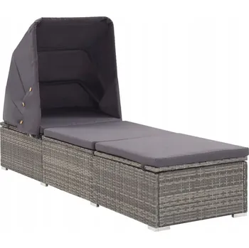 Zahradní lehátko Lehátko kovové šedé VidaXL