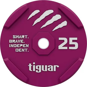 Fitness Tiguar Bumper gumový kotouč 25 kg Tiguar – fialový