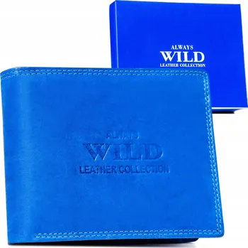 Peněženka Always Wild peněženka z pravé kůže modrá - muž