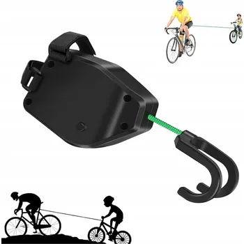 Tažné lano Tažné lano na kolo 2,5 m, elastické, s dvojitým hákem a mechanickým systémem