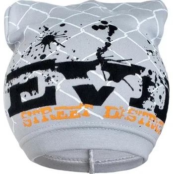 Kojenecké oblečení Jarní dětská čepička New Baby s nápisem šedá 104 (3-4r)