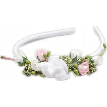 Čelenka Květinová čelenka ke Komunici pro dívky, ozdoba do vlasů Svaté Přijímání