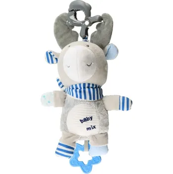 plyšák Dětská plyšová hračka s hracím strojkem a klipem Baby Mix Los