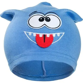 Kojenecká čepice Podzimní dětská čepička New Baby smíšek světle modrá 110 (4-5r)