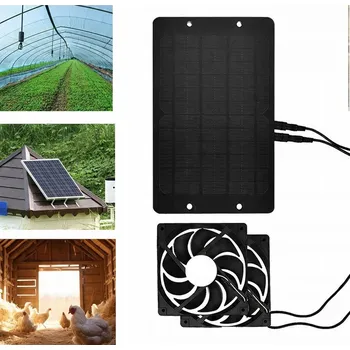 Domácí ventilátor SOLÁRNÍ VENTILÁTOR ODSÁVÁNÍ, 12V, 10W, SOLÁRNÍ PANEL