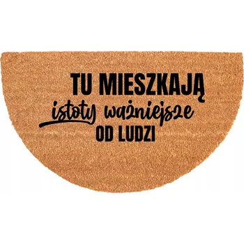 Rohožka PŮLKRUHOVÁ KOKOSOVÁ VSTUPNÍ ROHOŽKA - ZÁBAVNÁ, S HUMORNÝM MOTIVEM - DŮLEŽITĚJŠÍ JSOU PODSTATNÉ VĚCI