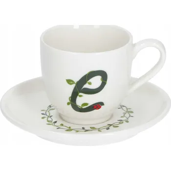 LA PORCELLANA BIANCA SOLOTUA Šálek s podšálkem 90 ml, Vzor E