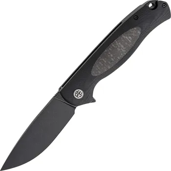 Petrified Fish PFB03 Stamp Černý Stonewashed D2 Uhlíkové Vlákno S Černým G10 PFB03DDW