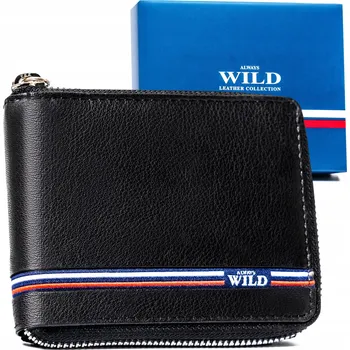 Peněženka Always Wild peněženka z pravé kůže černá - muž