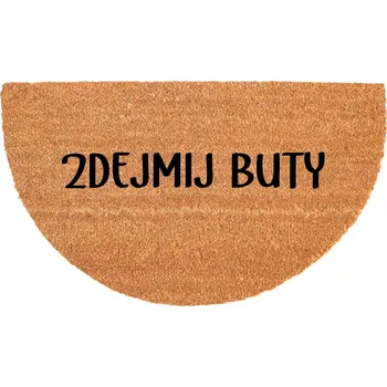 Rohožka PŮLKRUHOVÁ KOKOSOVÁ VSTUPNÍ ROHOŽKA 40X70 CM - ZÁBAVNÝ NÁPIS "ZOUJ SI BOTY"