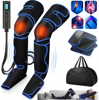 Masážní přístroj MASÁŽNÍ PŘÍSTROJ NA NOHY PRO LYMFODRENÁŽ, S FUNKCÍ ZAHŘÍVÁNÍ – NA STEHNA, LÝTKA, KOLENA
