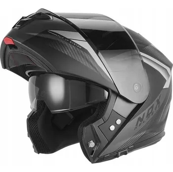 Helma na motorku Přilba N968 SHIFT, NOX (černá matná, stříbrná, vel. 2XL)