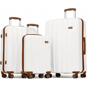 Kono Sada 3 cestovních kufrů ABS - béžově hnědý - 38/73/114L