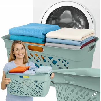 Koš na prádlo Koš na prádlo Kamai 45 l zelený