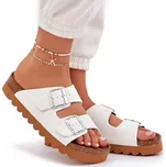 Dámské korkové Nazouváky s nastavitelnými pásky BIG STAR LL274480 bílé 38