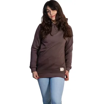 Dámská mikina ESITO | Dámská mikina Alex Brown extended - hnědá / S