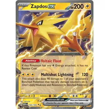 Sběratelská karetní hra Zapdos ex 145/165 - Scarlet & Violet 151