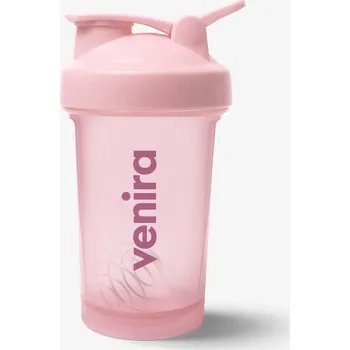 Fitness VENIRA shaker PRO s poutkem, světle růžový - 400 ml