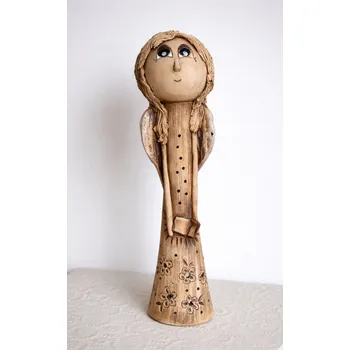 Bureš svícen ANDĚL keramický 45 cm otevřená kniha