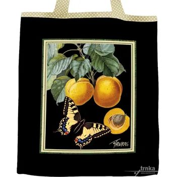Plátěná nákupní taška, Meruňky v černém