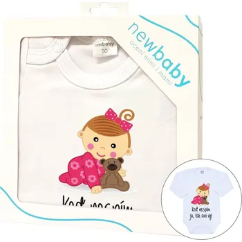 Kojenecké oblečení Body s potiskem New Baby Keď nespím ja, tak ani vy - darčekové balenie 50